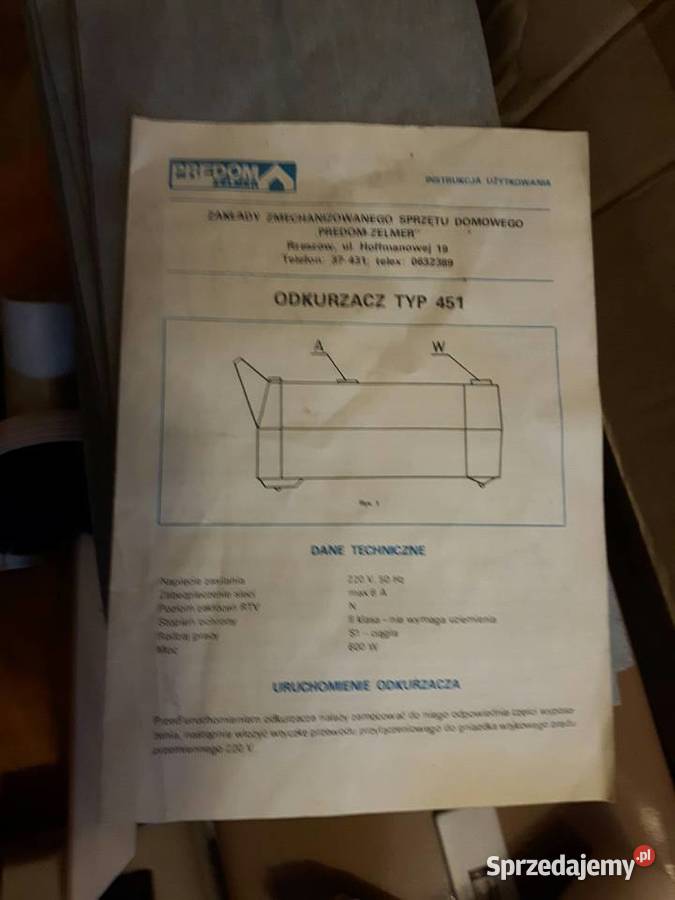 Odkurzacz Predom Zelmer typ 451 AGD drobne AGD Warszawa