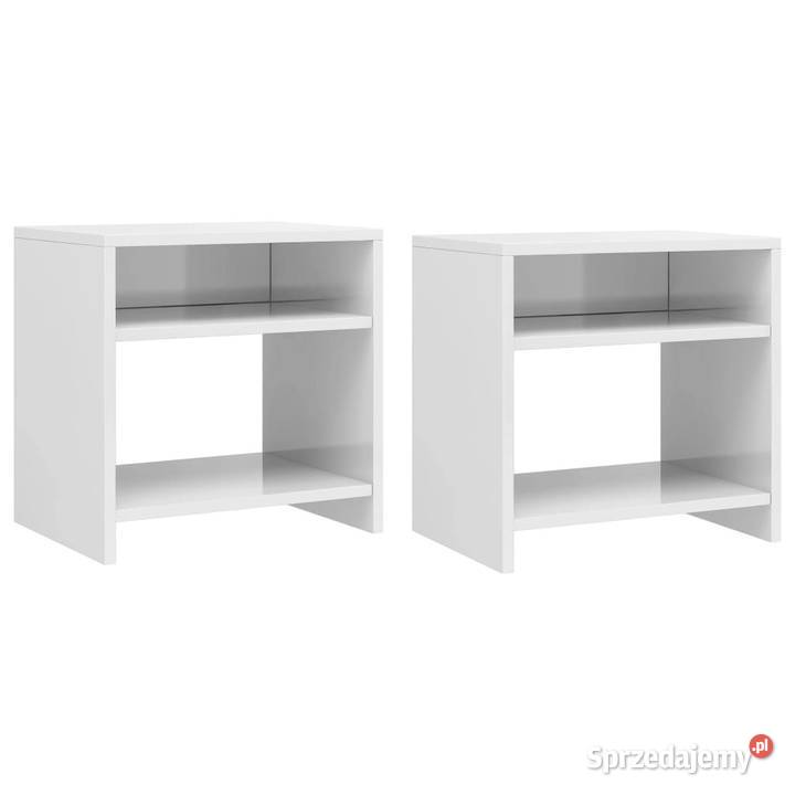 Szafki nocne 2 wysoki połysk białe 40x30x40 Warszawa sprzedam