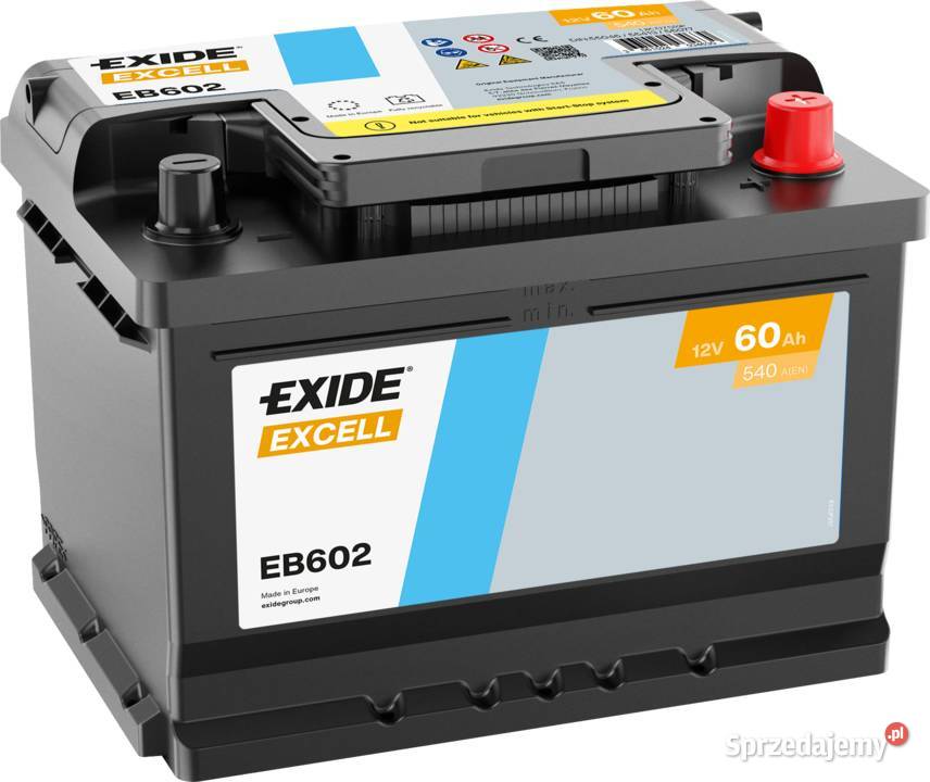 Akumulator 60Ah 540A PRAWY PLUS Exide Excell Warszawa