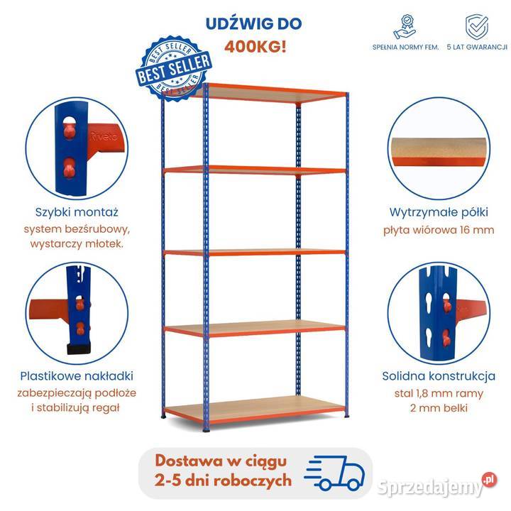 Regały metalowe do magazynu garażu kątownik Kraków