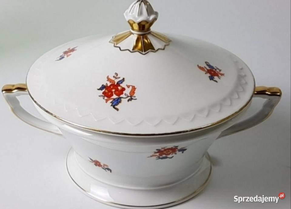 SORAU ASTORIAok 1920 WAZA ART DECO elementy Porcelana i szkło łódzkie Pabianice