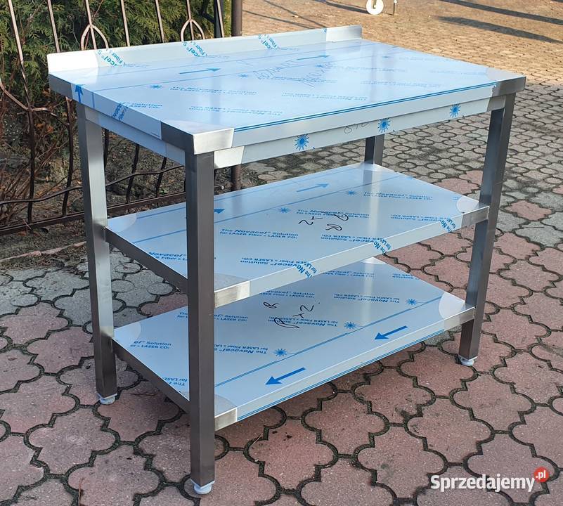 Stół gastronomiczny 100x60x85 z 2 półkami Rawicz