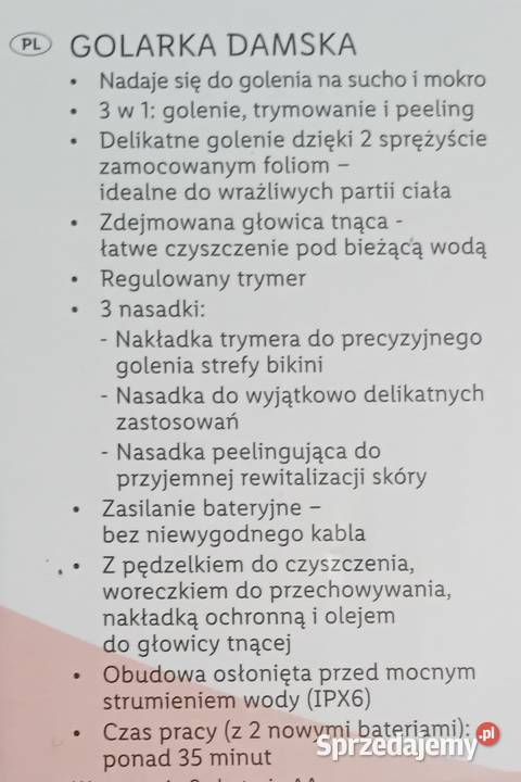 Golarka depilator trymer peeling Żabno sprzedam