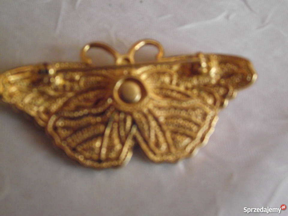 ZŁOCONA BROSZKA MOTYLA pozłacane Ozdoby Piła
