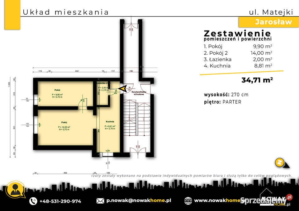 Do wynajęcia Jarosław centrum Matejki wysoki sprzedam