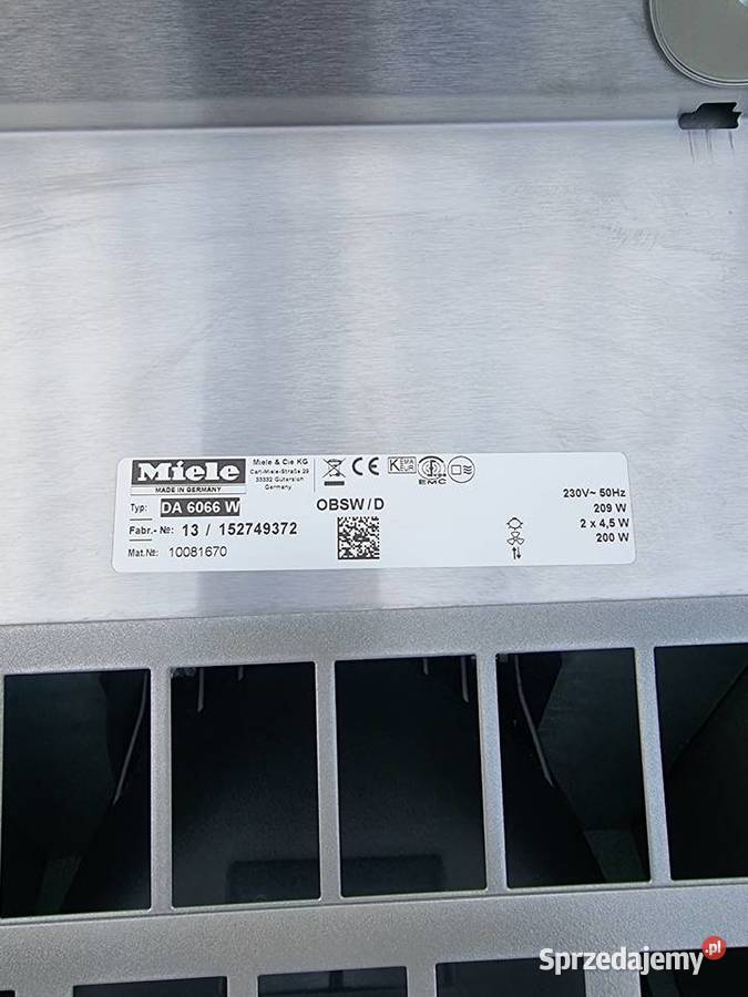 Okap przyścienny Miele DA 6066 W wyciąg Wrocław