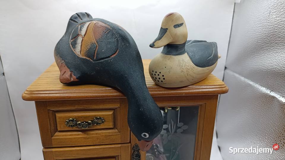 Figurki ceramiczne ptaki dwie kaczki Zamość