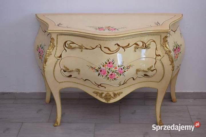 Pałacowa Drewniana Komoda z Malunkami Szafa Kraków