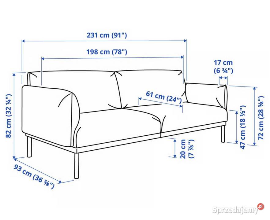 Sprzedam Sofa 3osobowa PPLARYD IKEA Warszawa