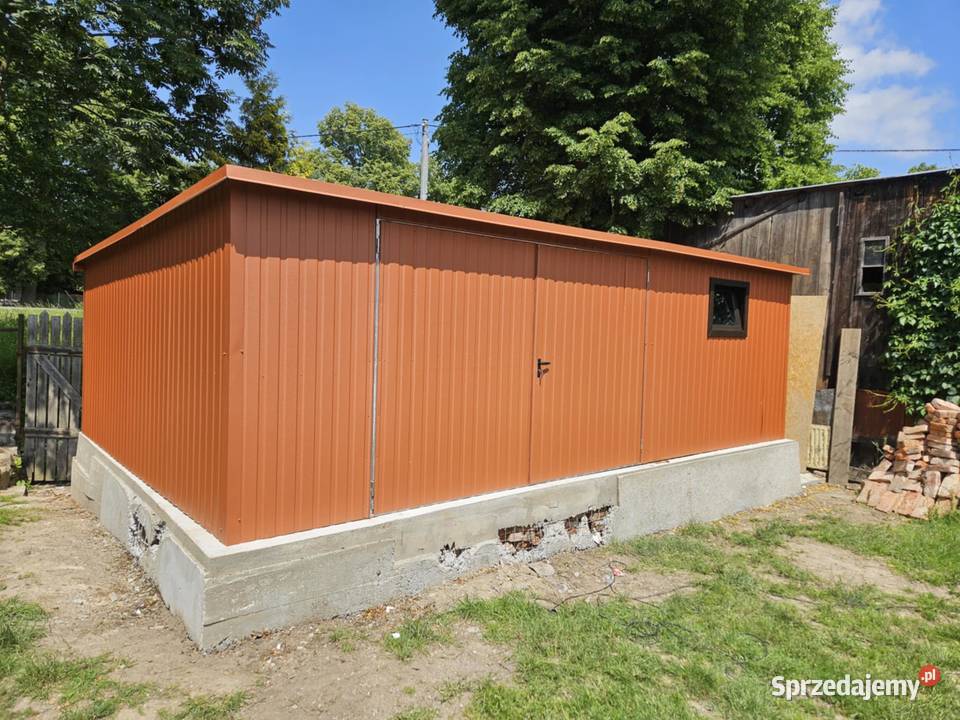 Garaż Blaszany Drewnopodobny 12x6 Poziom Profil łódzkie Łódź