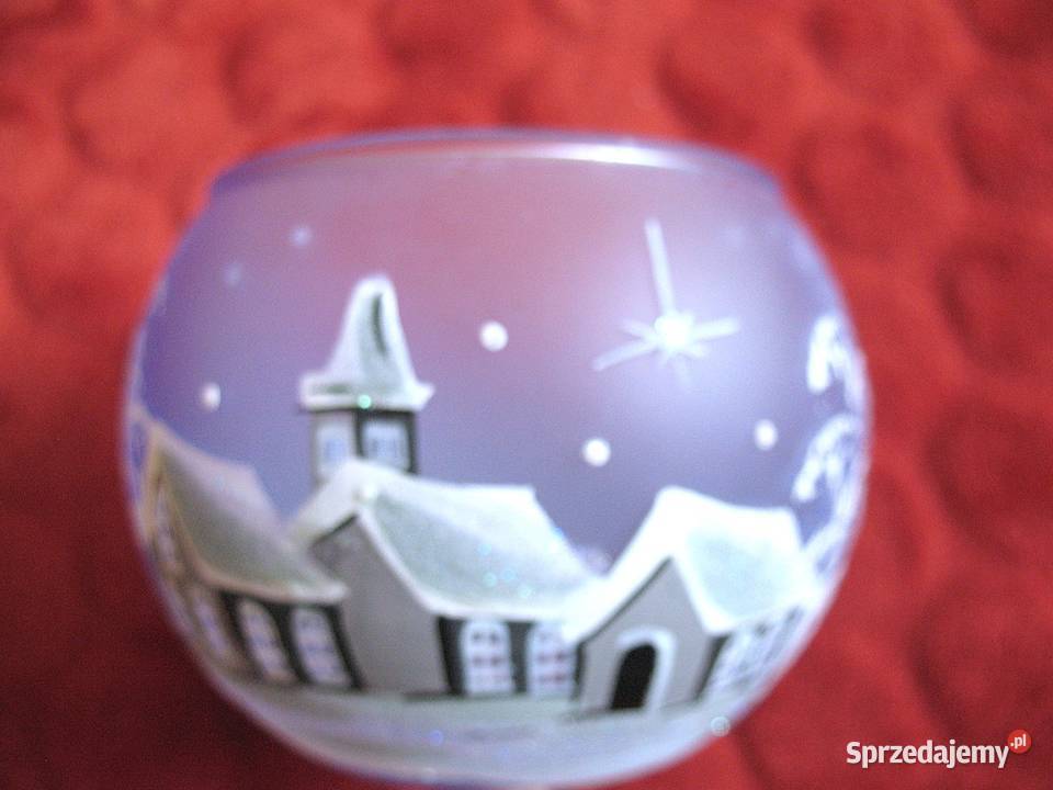 Świecznik ręcznie malowany decoracja