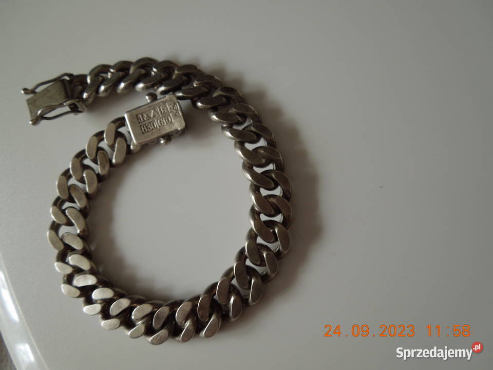 bransoletka meska srebrna