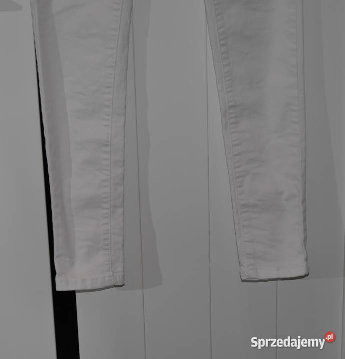 Elegants Deluxe świetne spodnie kokardki nowe 34 biały Wrocław