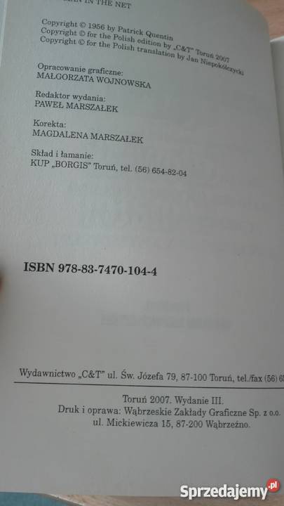 Człowiek w matni Patrick Quentin Gdańsk