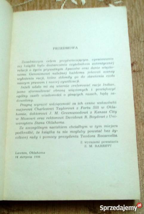 GERONIMA ŻYWOT WŁASNY S M BARRETTA reportaż, literatura faktu