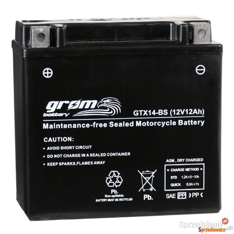 Akumulator motocyklowy Grom GTX14BS 12v 12Ah podlaskie sprzedam