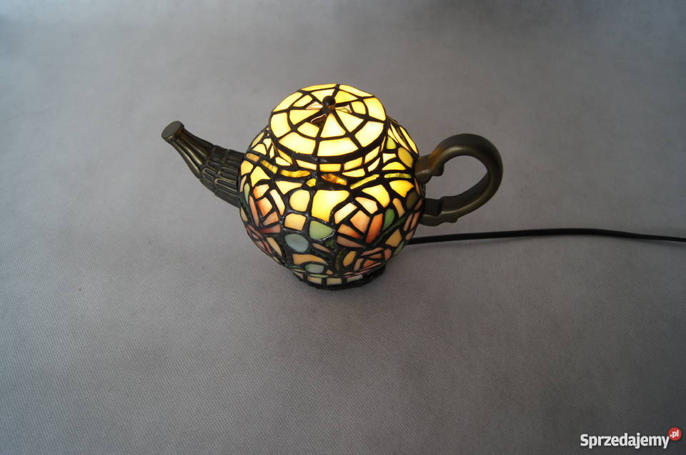 Lampka witrażowa w stylu Tiffany wielokolorowy Dom i Ogród pomorskie Chojnice