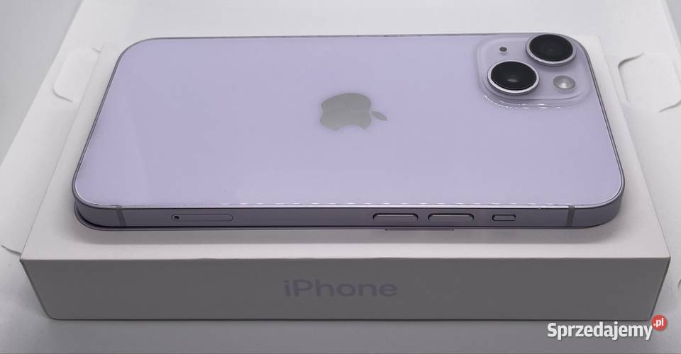 iPhone 14 128 GB Purple NOWY Zestaw Łódź