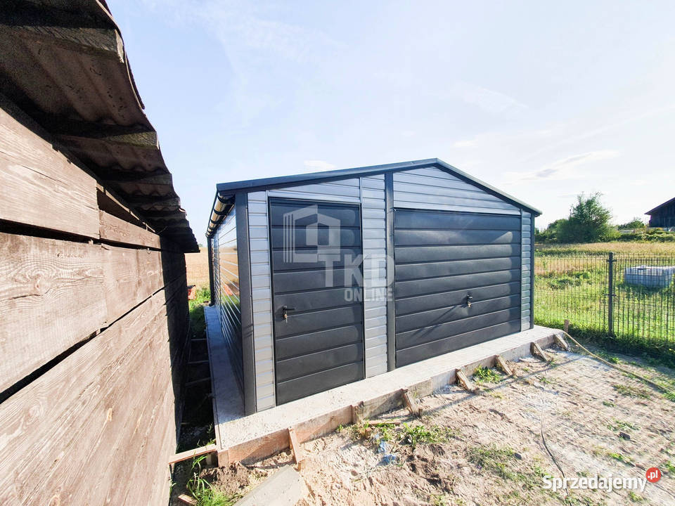 Garaż Blaszany 45x6 Brama drzwi rynny Antracyt sprzedam