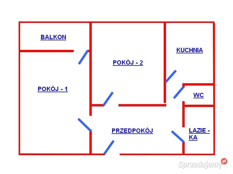 M3 46 m2 Zgierska 93 rozkładowe balkon loggia 10 Liczba pokoi 2 łódzkie Łódź