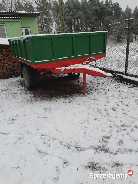 Przyczepa 1 osiowa kiper wywrotka nieuszkodzony Sobków