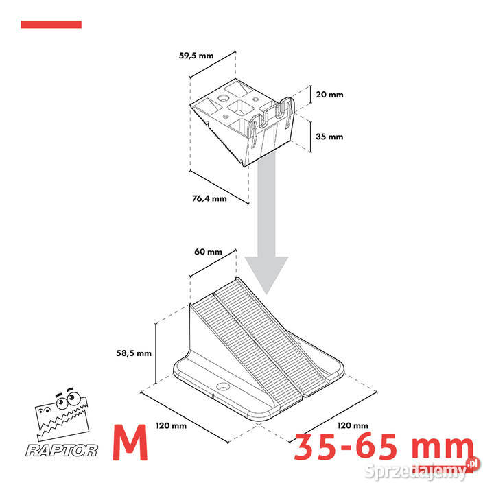 Wspornik tarasowy klinowy 3565 mm do legarów Architektura ogrodowa małopolskie Kraków