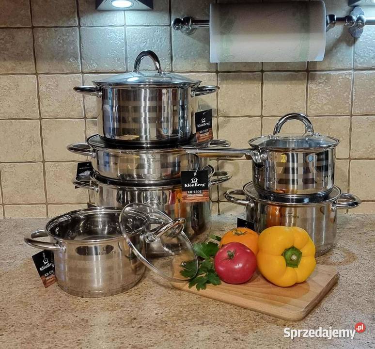 Komplet garnków ze stali nierdzewnej 179 małopolskie Łapanów