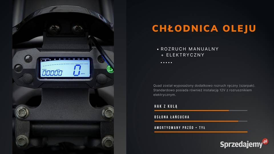 Quad ATV KEYMOTO 250cc AUTOMAT LED LUSTERKA nieuszkodzony sprzedam