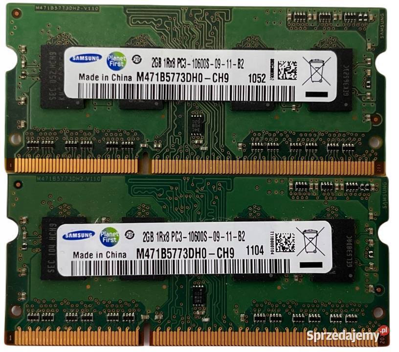 Pamięć RAM Samsung 4GB 2X2GB DDR3 1333MHZ PC3
