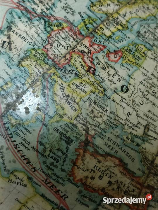 Zabytkowy globus LipsiaErdglobus z Pracowni Paul dolnośląskie Góra