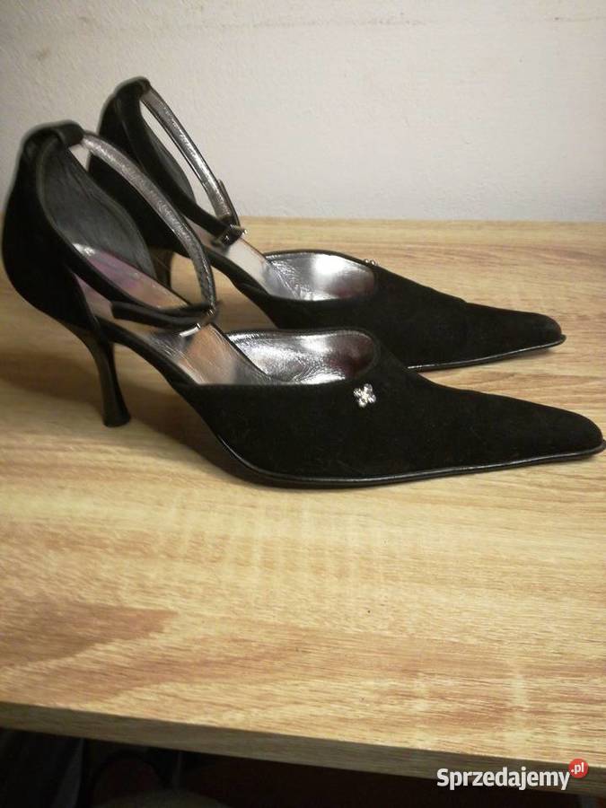 Buty z naturalnej skóry zamszowej czarne Lublin