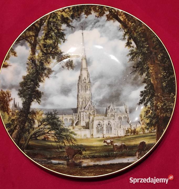 Piękna zabytkowa kolekcjonerska patera Katedra w Pabianice