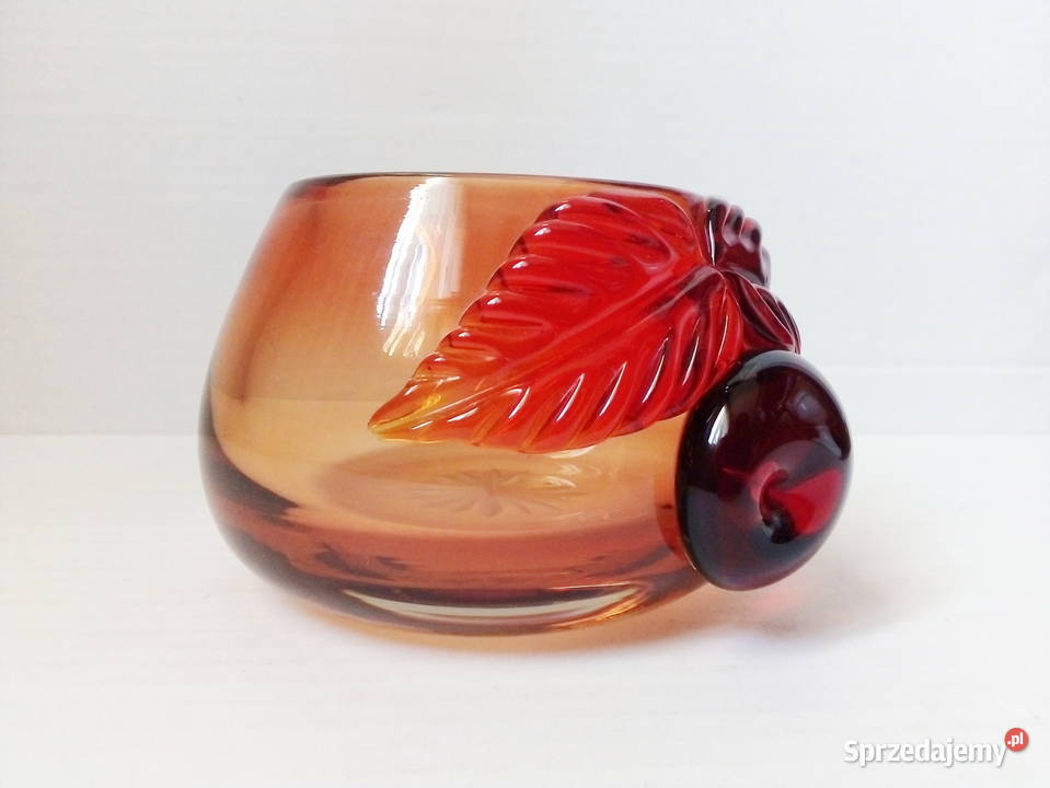 szkło kryształowe z czereśnią vintage PRL ZSRR Częstochowa sprzedam