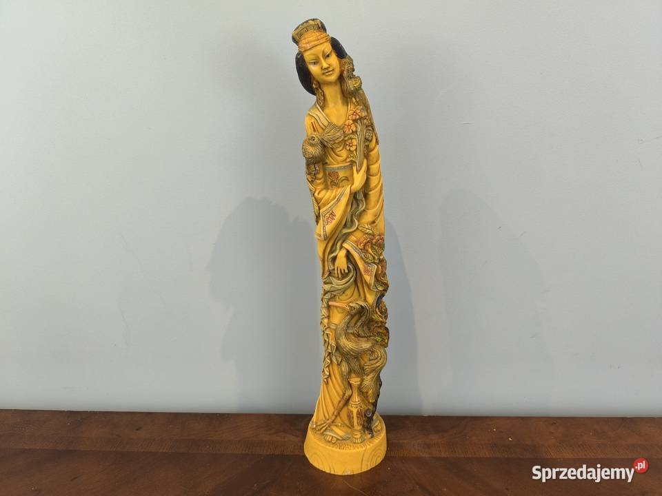 Piękna figurka motyw azjatycki wschodni Antyki łódzkie sprzedam