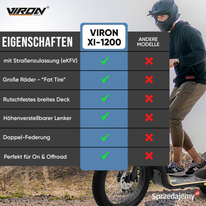 HULAJNOGA ELEKTRYCZNA SCOOTER VIRON XL1200S DE Kalety