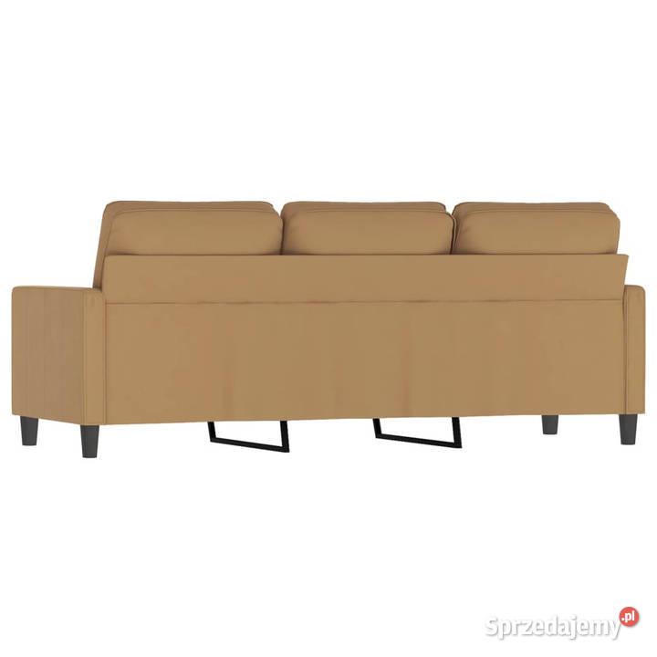 Sofa 3osobowa brązowa 180 tapicerowana aksamitem