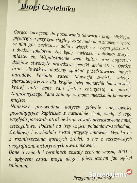 Słowacja kąpieliska termalne książki Bródno