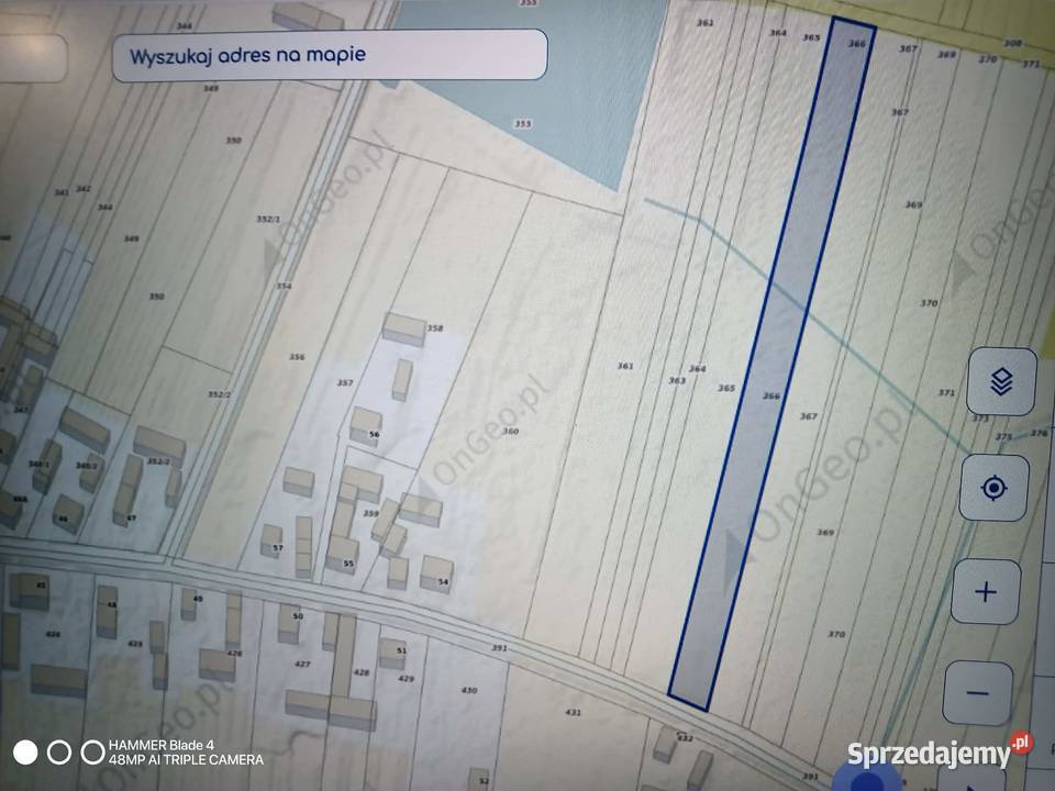 Działka budowlana 46m szerokości mazowieckie Komorów