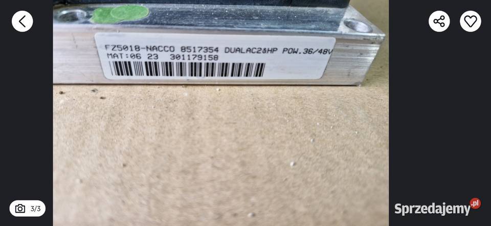 Sprzedam kontroler silnika ZAPI DUALAC2HP 3648V Hyster Wrocław