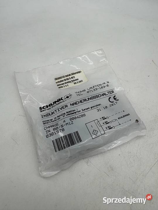 Schunk IN 80SM12 0301578 Czujnik indukcyjny