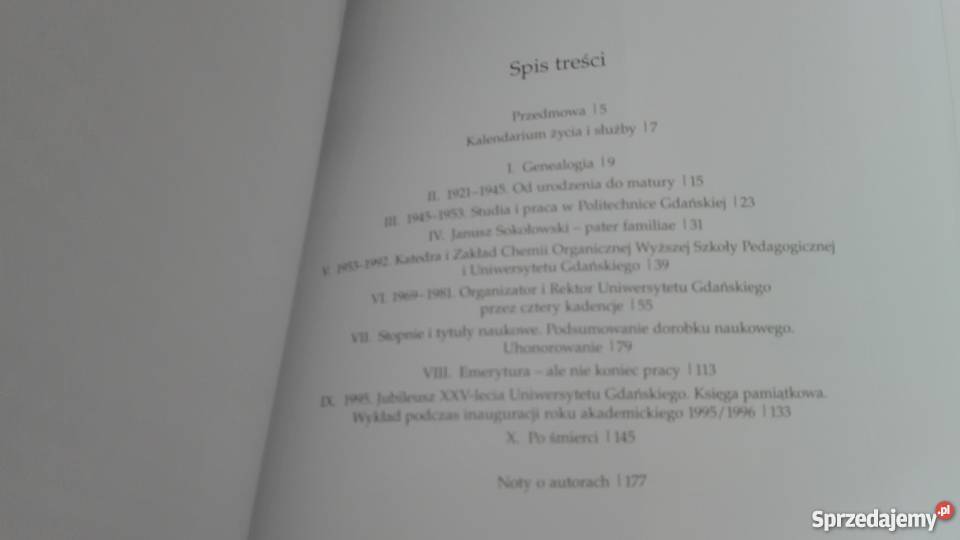 Profesor Janusz Sokołowski pierwszy rektor Gdańsk sprzedam