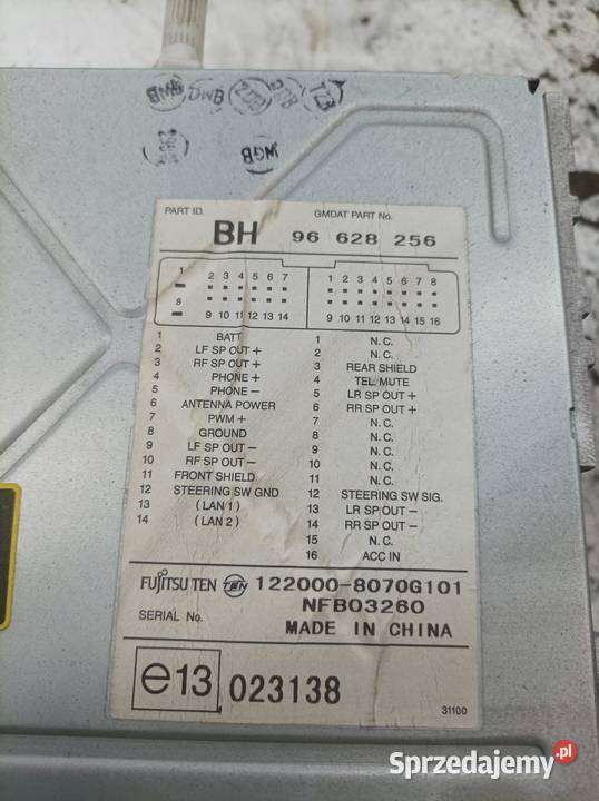 RADIO T250 96628256 Chevrolet Aveo II 20072011