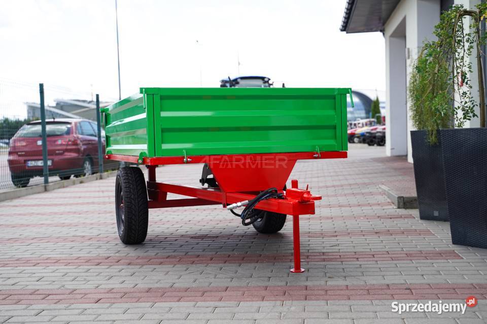 Przyczepa rolnicza jednoosiowa 1T z kiprem Przyczepy rolnicze Tajęcina