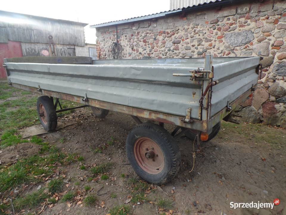 Przyczepa rolnicza sztywna odpinane burty Piekary