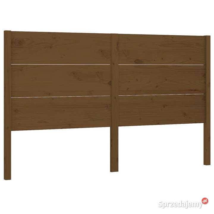 Wezgłowie łóżka brązowe 126x4x100 lite drewno mazowieckie