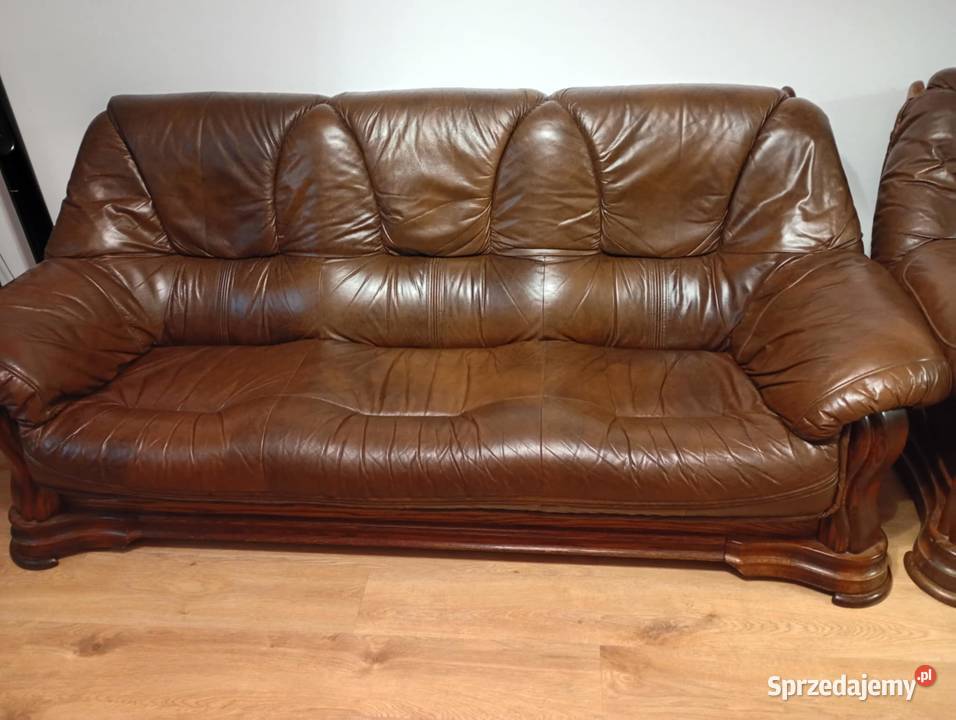 Sprzedam wypoczynek skórzany dwa fotele Meble Sierpc
