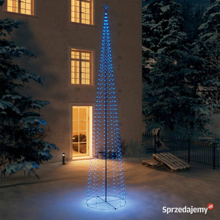 Choinka stożkowa 752 niebieskich lampek LED sprzedam