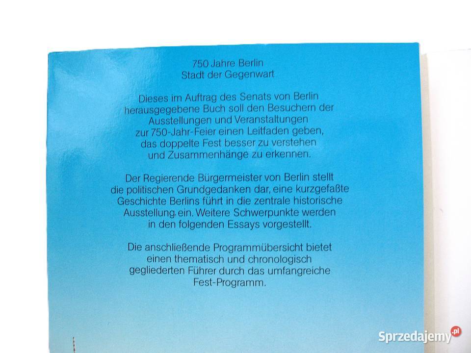 750 jahre Berlin Stadt der Gegenwart książka mazowieckie Siedlce