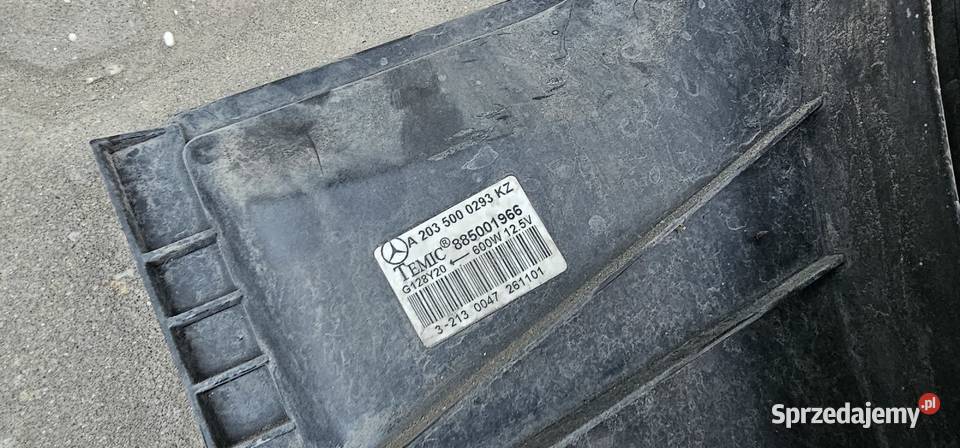 Wentylator chłodnicy mercedes w203 2035000293 Wentylatory chłodnicy Zbąszyń sprzedam