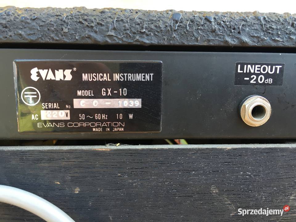 Wzmacniacz gitarowy Evans GX10 Wzmacniacze i pokrewne